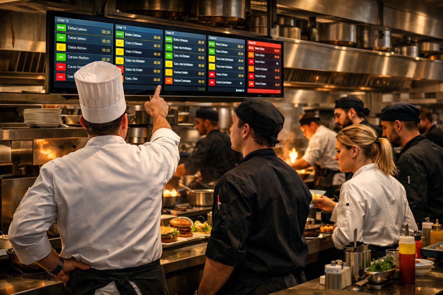 Kitchen Display System / Chefs Working