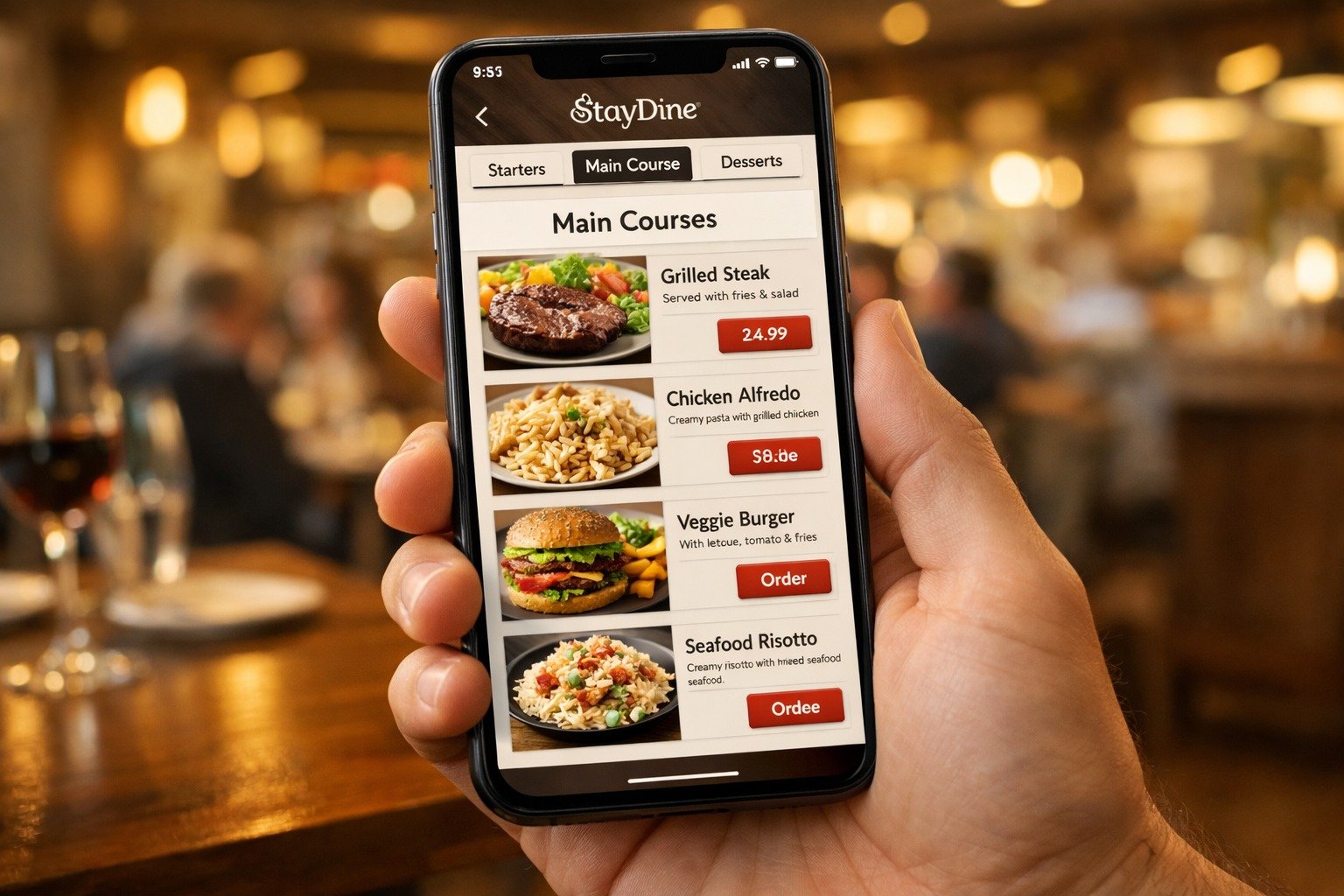 Mobile Menu Interface